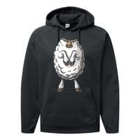 Adult Lamb Costume Performance Fleece Hoodie