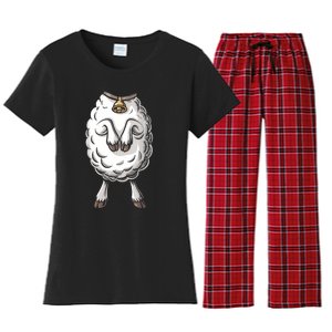 Adult Lamb Costume Women's Flannel Pajama Set