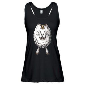 Adult Lamb Costume Ladies Essential Flowy Tank