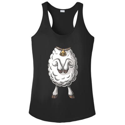 Adult Lamb Costume Ladies PosiCharge Competitor Racerback Tank