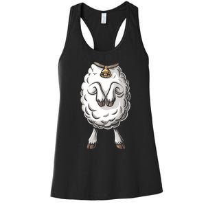 Adult Lamb Costume Women's Racerback Tank