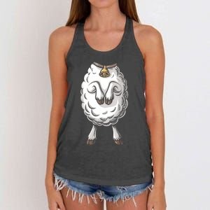 Adult Lamb Costume Women's Knotted Racerback Tank