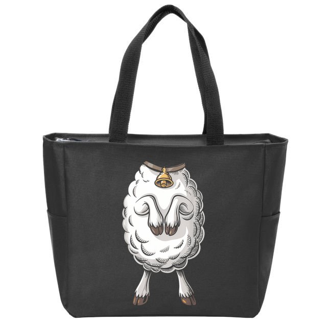 Adult Lamb Costume Zip Tote Bag