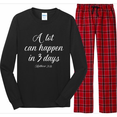 A Lot Can Happen In 3 Days Easter Good Friday Long Sleeve Pajama Set