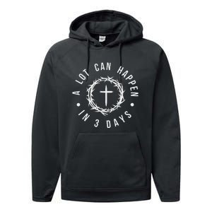 A Lot Can Happen In Three Days Women Christian Easter Performance Fleece Hoodie