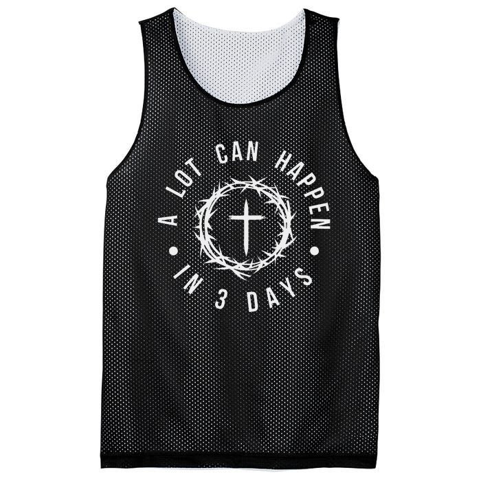 A Lot Can Happen In Three Days Women Christian Easter Mesh Reversible Basketball Jersey Tank