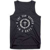 A Lot Can Happen In Three Days Women Christian Easter Tank Top