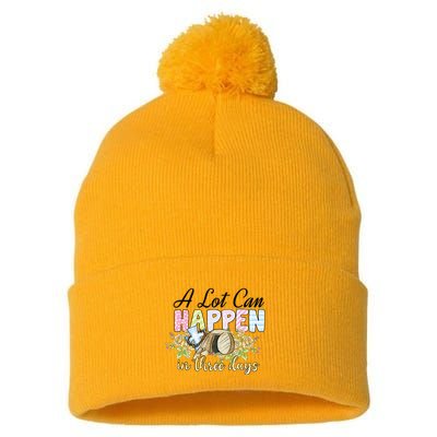 A Lot Can Happen in 3 Days gift for Easter Day Pom Pom 12in Knit Beanie