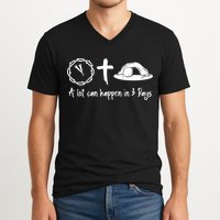 A Lot Can Happen In 3 Days Easter Day V-Neck T-Shirt