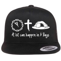 A Lot Can Happen In 3 Days Easter Day Flat Bill Trucker Hat