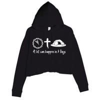A Lot Can Happen In 3 Days Easter Day Crop Fleece Hoodie