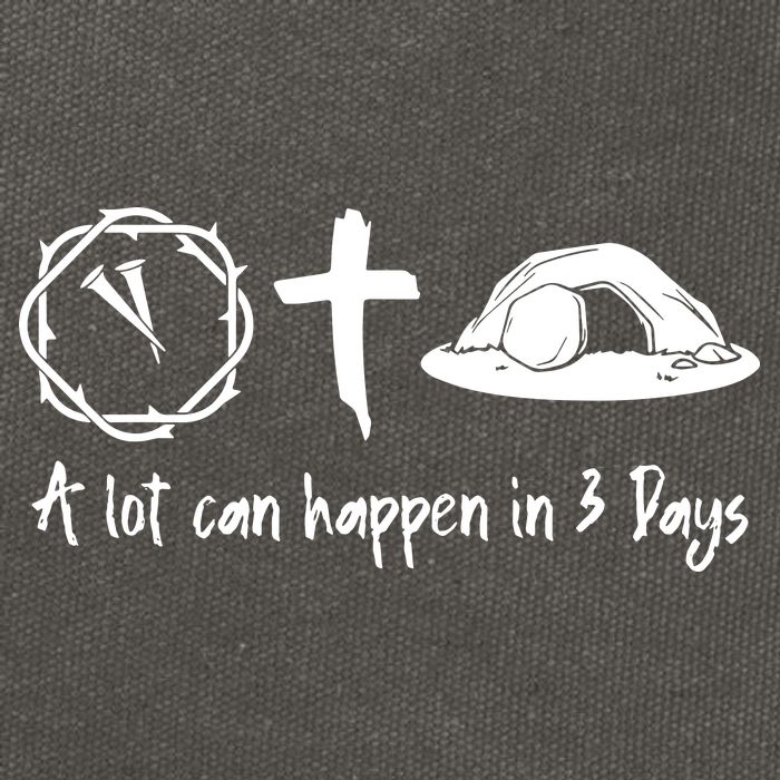 A Lot Can Happen In 3 Days Easter Day Cotton Canvas Backpack