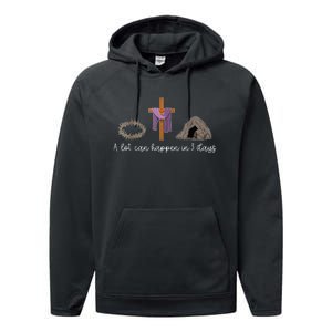 A Lot Can Happen In 3 Days Gift For A Christian Easter Day Performance Fleece Hoodie