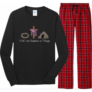 A Lot Can Happen In 3 Days Gift For A Christian Easter Day Long Sleeve Pajama Set