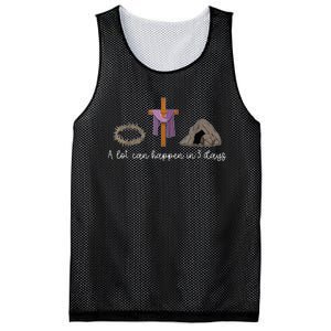 A Lot Can Happen In 3 Days Gift For A Christian Easter Day Mesh Reversible Basketball Jersey Tank