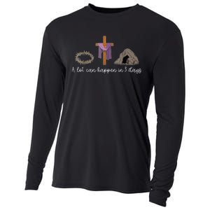 A Lot Can Happen In 3 Days Gift For A Christian Easter Day Cooling Performance Long Sleeve Crew