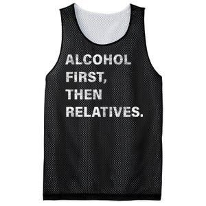 Alcohol First Then Relatives Mesh Reversible Basketball Jersey Tank