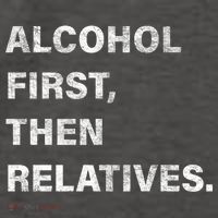 Alcohol First Then Relatives Vector Backpack