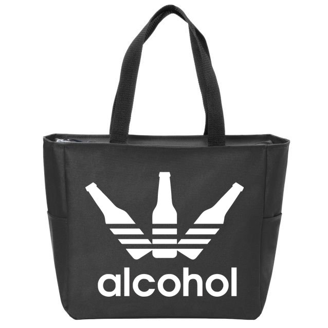 Alcohol Logo Zip Tote Bag