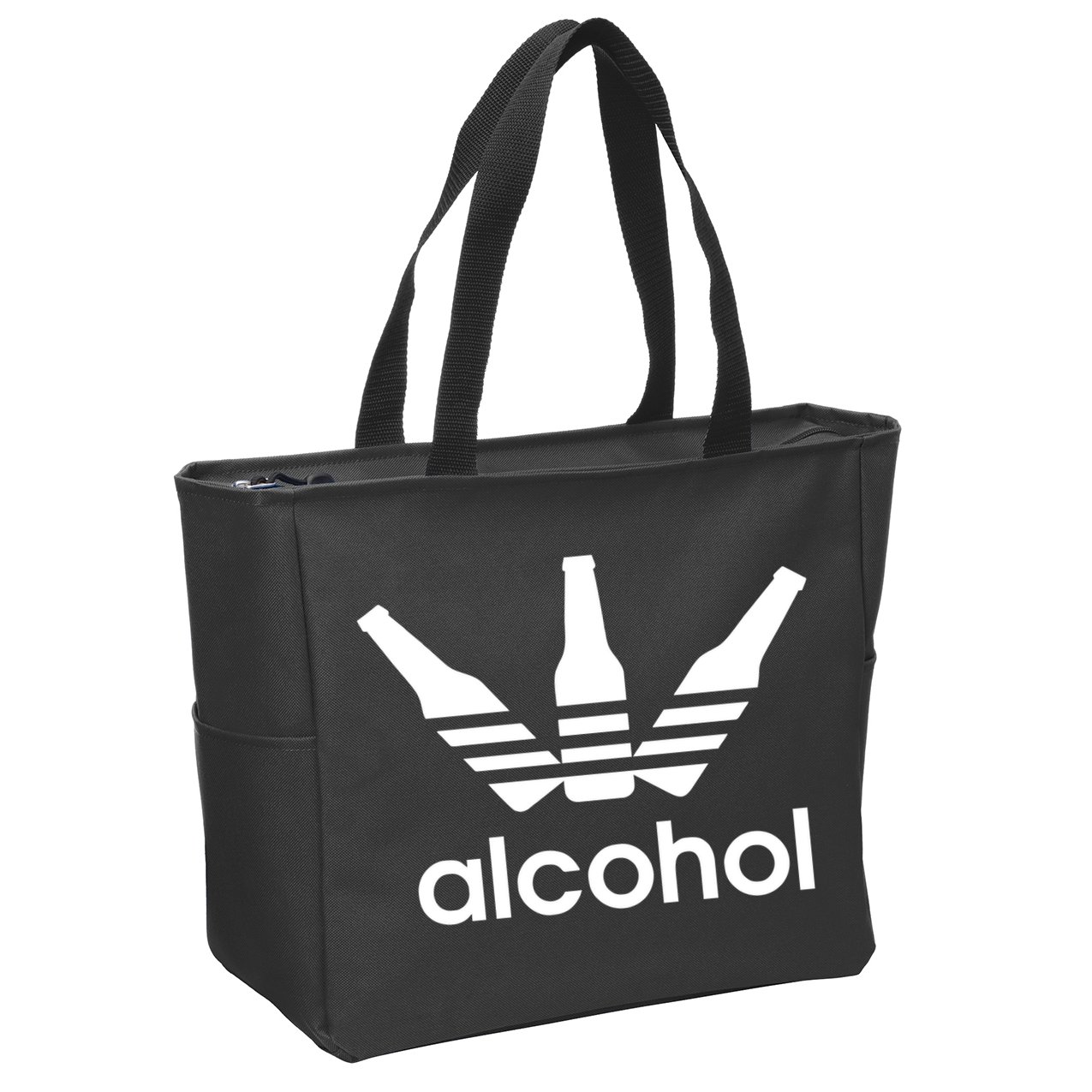 Alcohol Logo Zip Tote Bag