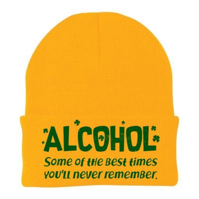 Alcohol Some of the Best Times You'll Never Remember Knit Cap Winter Beanie