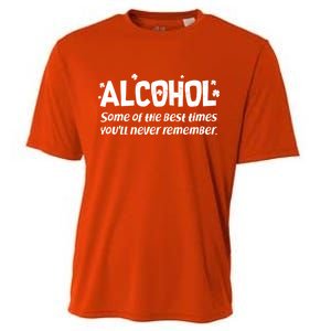 Alcohol Some of the Best Times You'll Never Remember Cooling Performance Crew T-Shirt