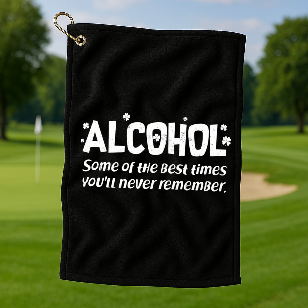 Alcohol Some of the Best Times You'll Never Remember Golf Towel