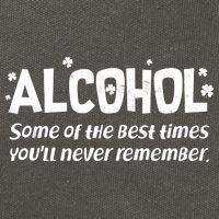 Alcohol Some of the Best Times You'll Never Remember Cotton Canvas Backpack