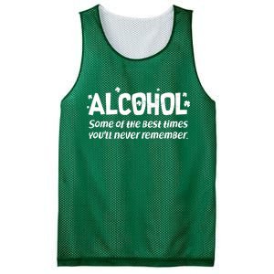 Alcohol Some of the Best Times You'll Never Remember Mesh Reversible Basketball Jersey Tank