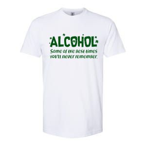 Alcohol Some of the Best Times You'll Never Remember Softstyle CVC T-Shirt