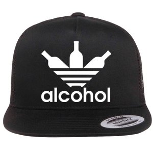 Alcohol Sports Logo Flat Bill Trucker Hat