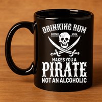 Alcoholic Pirate 11oz C Handle Ceramic Mug