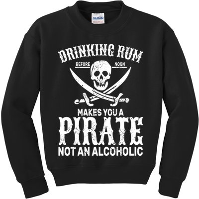 Alcoholic Pirate Kids Sweatshirt