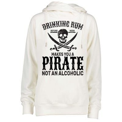 Alcoholic Pirate Womens Funnel Neck Pullover Hood