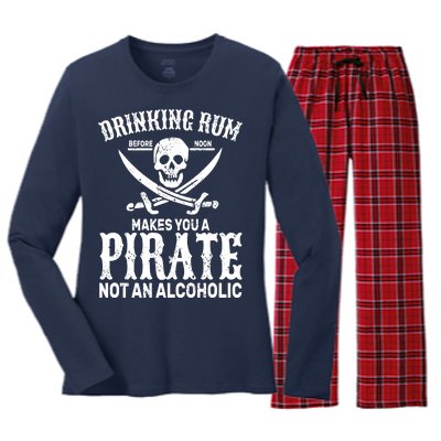 Alcoholic Pirate Women's Long Sleeve Flannel Pajama Set 