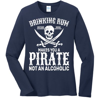 Alcoholic Pirate Ladies Long Sleeve Shirt