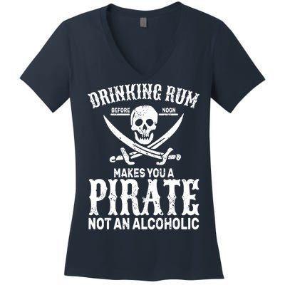 Alcoholic Pirate Women's V-Neck T-Shirt