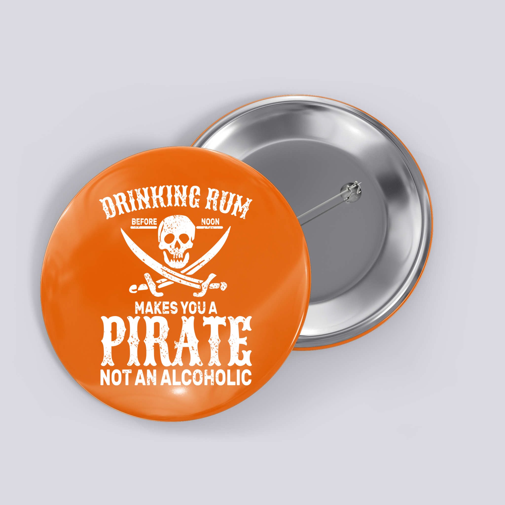 Alcoholic Pirate Button