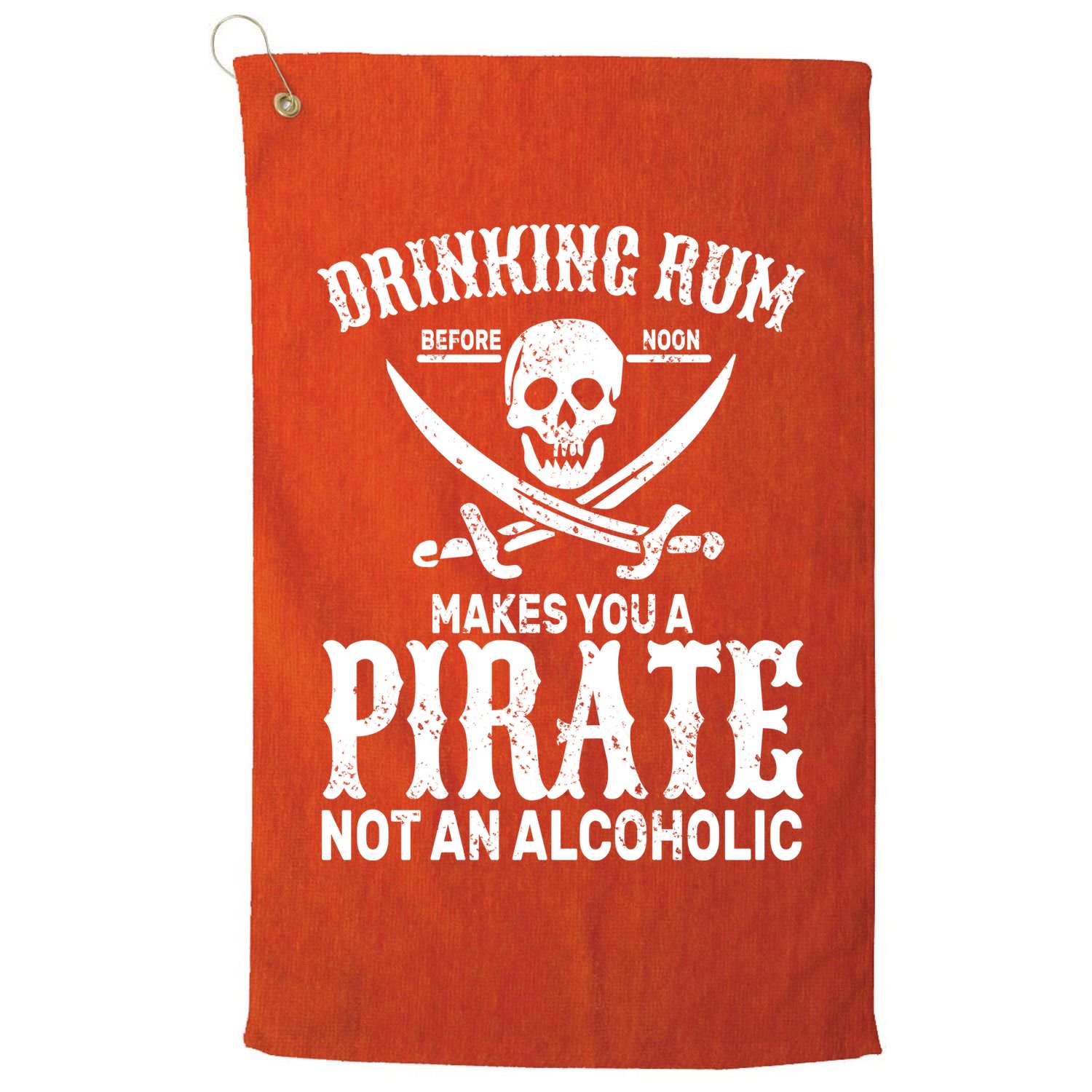 Alcoholic Pirate Golf Towel