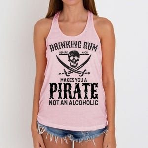 Alcoholic Pirate Women's Knotted Racerback Tank