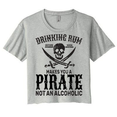 Alcoholic Pirate Women's Crop Top Tee