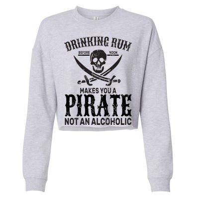 Alcoholic Pirate Cropped Pullover Crew