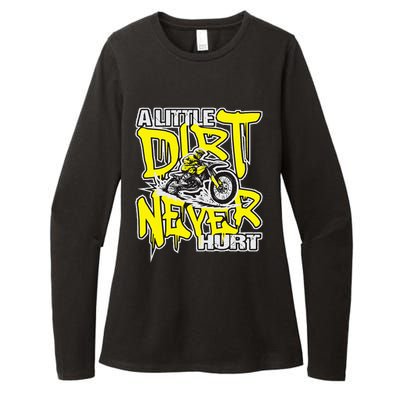 A Little Dirt Never Hurt Dirt Bike Mx Bike Rider Motocross Womens CVC Long Sleeve Shirt