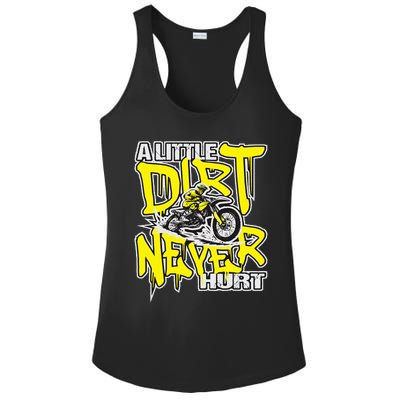 A Little Dirt Never Hurt Dirt Bike Mx Bike Rider Motocross Ladies PosiCharge Competitor Racerback Tank