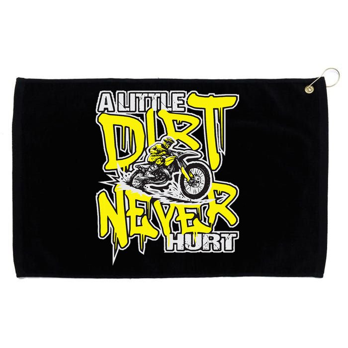 A Little Dirt Never Hurt Dirt Bike Mx Bike Rider Motocross Grommeted Golf Towel