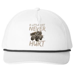 A Little Dirt Never Hurt Atv 4 Wheeler Snapback Five-Panel Rope Hat