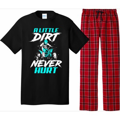 A Little Dirt Never Hurt Funny ATV Four Wheeler Quad Bike Pajama Set