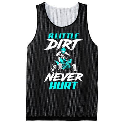 A Little Dirt Never Hurt Funny ATV Four Wheeler Quad Bike Mesh Reversible Basketball Jersey Tank