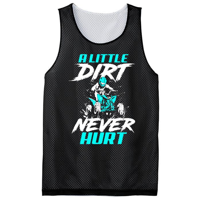 A Little Dirt Never Hurt Funny ATV Four Wheeler Quad Bike Mesh Reversible Basketball Jersey Tank