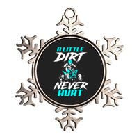 A Little Dirt Never Hurt Funny ATV Four Wheeler Quad Bike Metallic Star Ornament